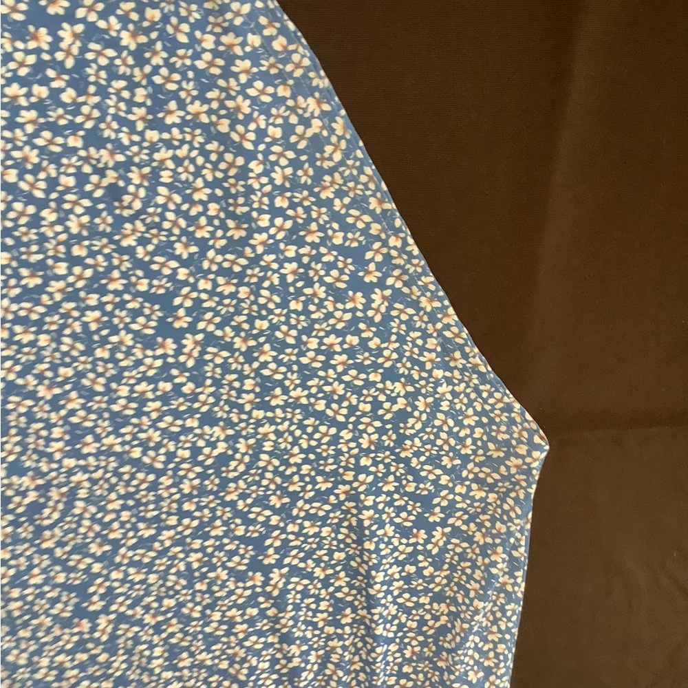 Blue Floral Patterned Long dress - Picture 4 of 5